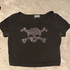 LARGE womens crop gemstone top